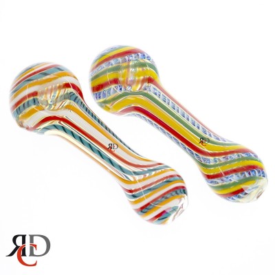 GLASS PIPE FLAT MOUTH BRIGHT GP5590 1CT